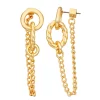 Nine West Gold Tone Link Front Back Earrings -Nine West Sales 5807339