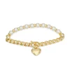 Nine West Gold Tone Heart Stretch Bracelet -Nine West Sales 5807418