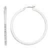 Nine West Silver Tone Pave Click It Hoop Earrings 2 Nine West Silver Tone Pave Click It Hoop Earrings -Nine West Sales 5808031