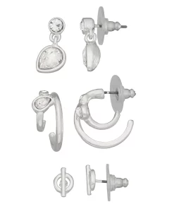 Nine West Crystal Trio Earrings