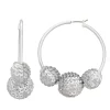 Nine West Sequins Disco Hoop Earrings