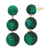 Nine West Sequins Disco Triple Drop Earrings -Nine West Sales 5808087 Green