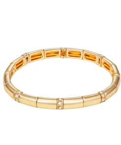 Nine West Gold Tone Pave Stretch Bracelet