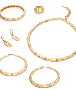 Nine West Gold Tone Large Click-It Hoop Earrings -Nine West Sales 5808125 ALT9