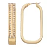 Nine West Gold Tone Drop Hoop Earrings -Nine West Sales 5808131