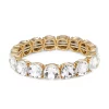Nine West Gold Tone Crystal Stretch Bracelet -Nine West Sales 5808434