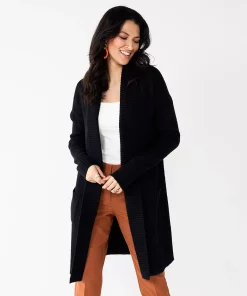 Women's Nine West Shawl Collar Cardigan -Nine West Sales 5826042 Mineral Black