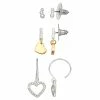 Nine West Silver Tone Heart Trio Earring Set -Nine West Sales 5893022