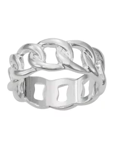 Nine West Silver Tone Chain Link Ring