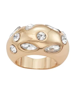 Nine West Gold Tone Dome Ring