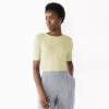 Women's Nine West Ribbed Fitted Elbow-Sleeve Tee -Nine West Sales 6171586 Yellow