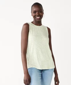 Nine West Essential Easy High-Neck Tank -Nine West Sales 6171805 Sage Wood Diagonal