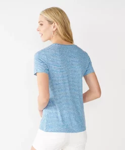 Women's Nine West Essential V-Neck Tee 21 Women's Nine West Essential V-Neck Tee -Nine West Sales 6172031 ALT