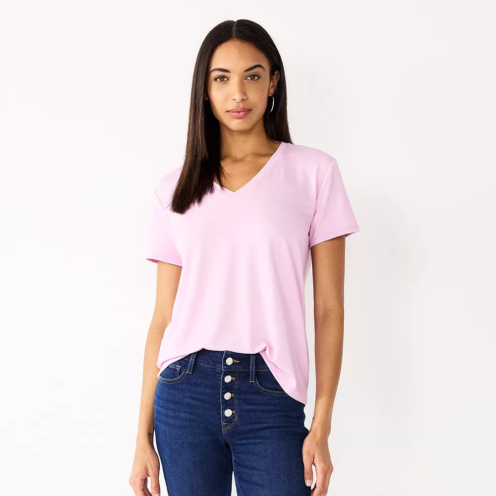 Women's Nine West Essential V-Neck Tee 4 Women's Nine West Essential V-Neck Tee - Image 2