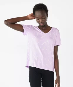 Women's Nine West Essential V-Neck Tee 20 Women's Nine West Essential V-Neck Tee -Nine West Sales 6172031 Purple Stroke Print