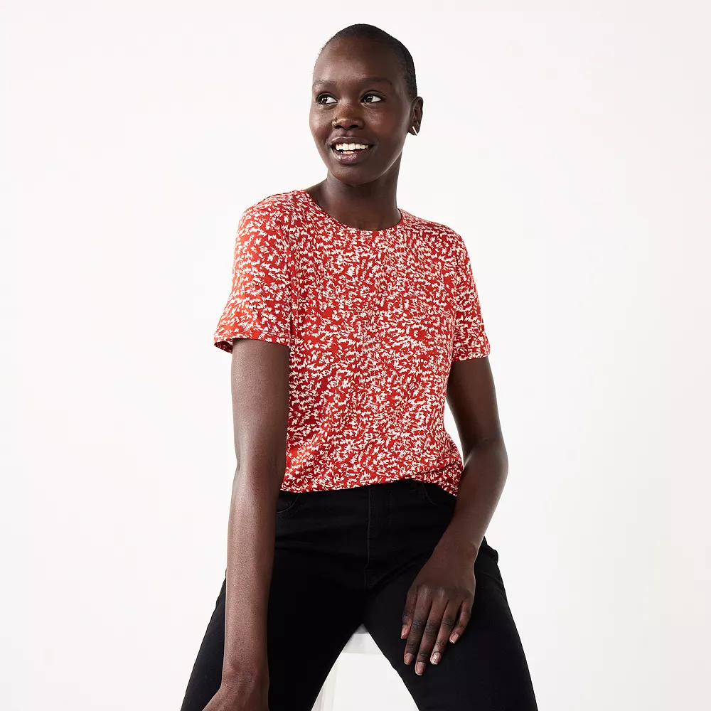 Women's Nine West Essential Crewneck Tee 8 Women's Nine West Essential Crewneck Tee - Image 6